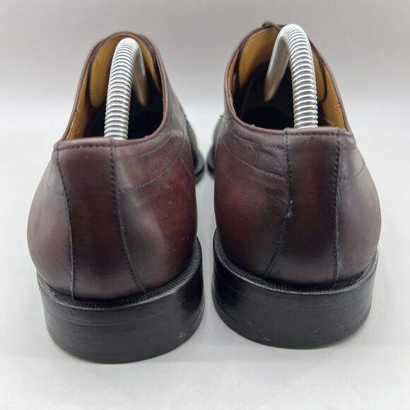 Paolo De Marco Alberta Shoes Men Size 9.5 M Burgundy Leather Cap Toe Low Oxford main image 8